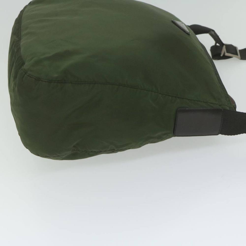 PRADA Shoulder Bag Nylon Khaki Auth 62076 - Picture 3 of 16